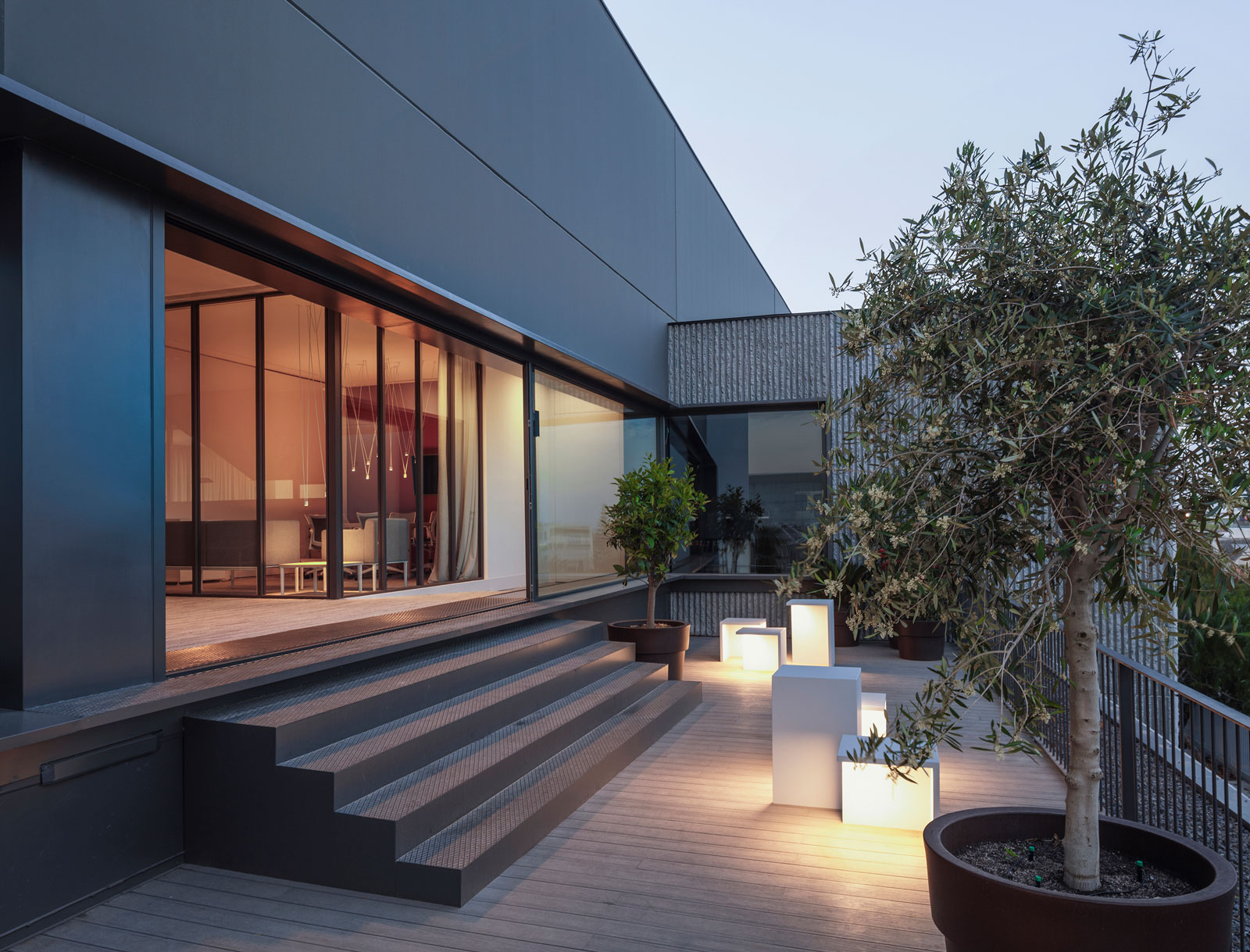 Vibia The Edit - Vibia Headquarters’ Terraces: Display of Outdoor Lighting Collections - Empty