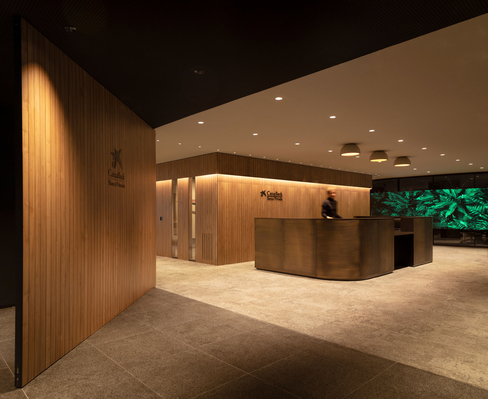 Vibia The Edit - Duo ceiling lamps brighten a financial centre in Barcelona