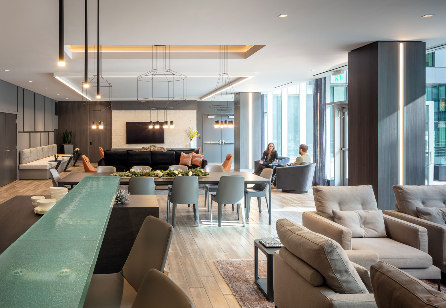 Vibia The Edit - San Francisco Condominium Lounge - Wireflow Slim