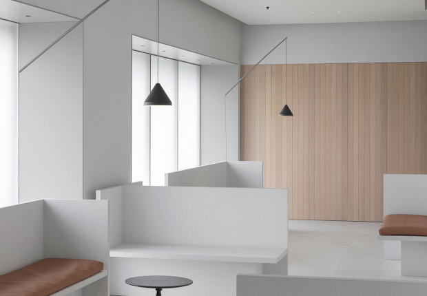 Vibia The Edit - North Floor Pendants illuminate dental clinic