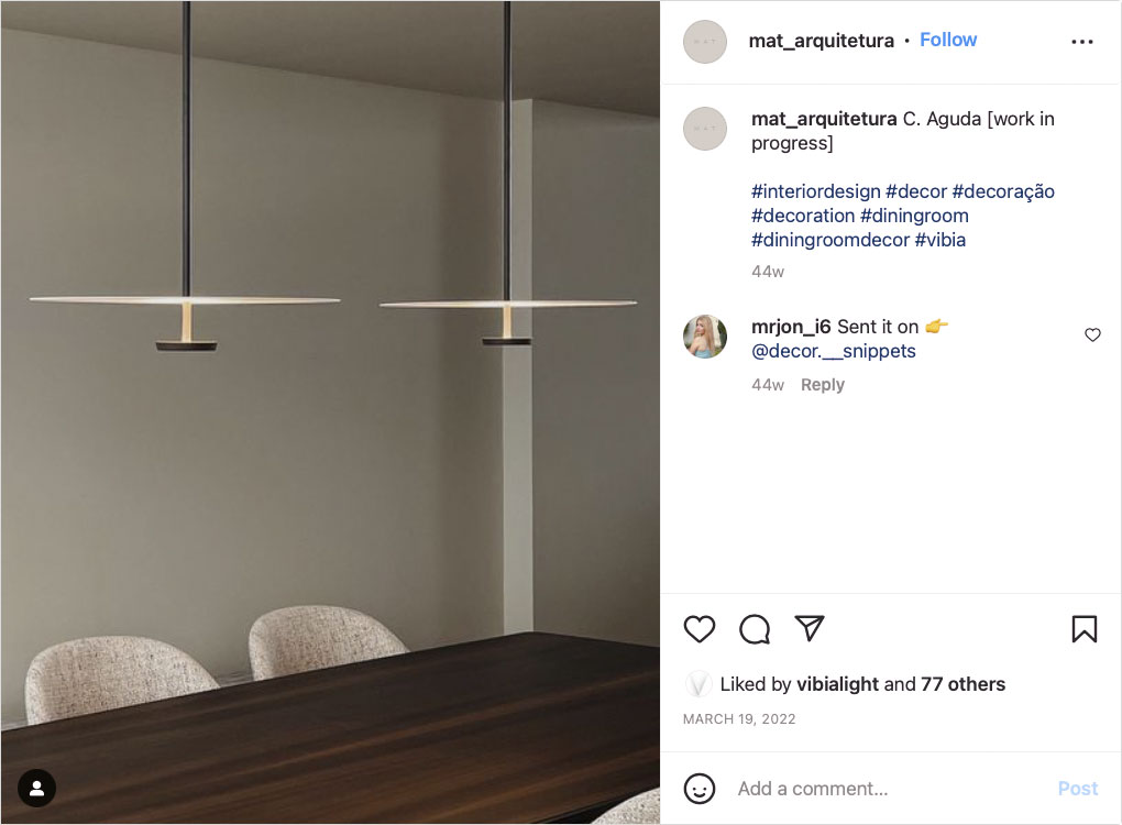 Vibia The Edit - Instagram Love: Flat